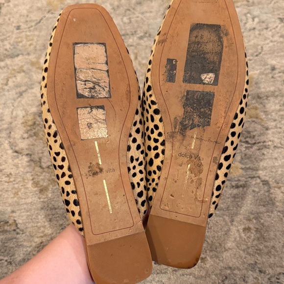 Dolce Vita Tan and Black Spotted Mules - Picture 3 of 3